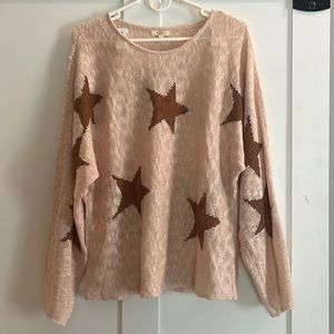 Kori Dolman Sleeve Copper Star Sweater